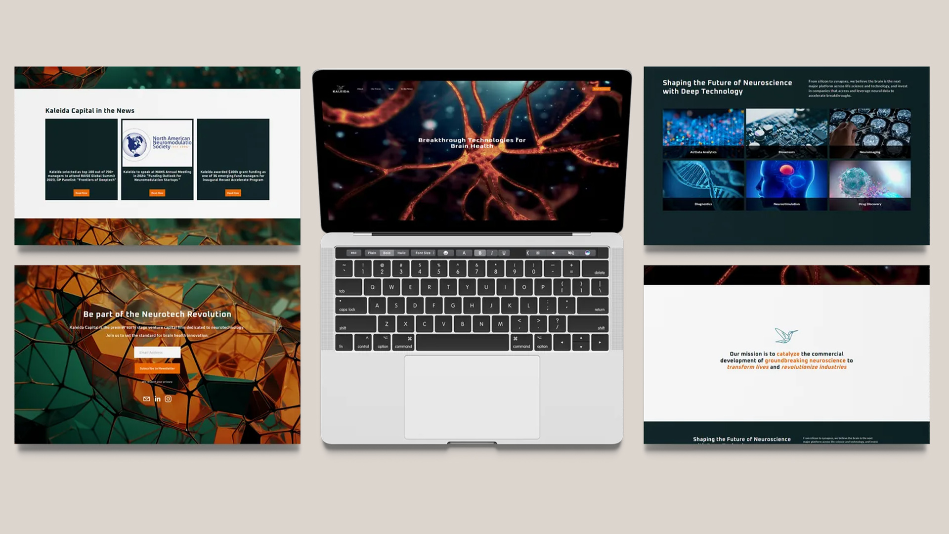 Kaleida Capital website on multiple devices